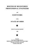 Roster of Registered Professional Engineers and Surveyors of the State of Ohio