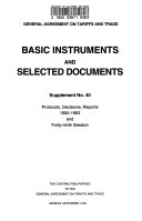 Basic Instruments and Selected Documents