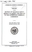 Report of the Bureau of Railroad Safety and Service
