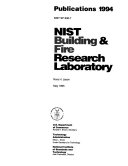 NIST Building & Fire Research Laboratory Publications