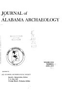 Journal of Alabama Archaeology