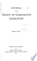 Journal of the Society of Comparative Legislation