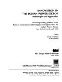 Innovation in the Indian Power Sector, Technologies and Approaches