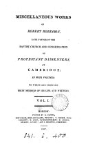 Miscellaneous works of Robert Robinson: to which are ...