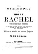 The Biography of Mdlle. Rachel