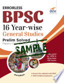  Free Sample  Errorless BPSC 16 Year wise General Studies Prelim Solved Papers  2004   2020  2nd Edition Book