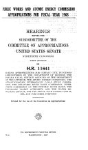 Hearings, Reports and Prints of the Senate Committee on Appropriations