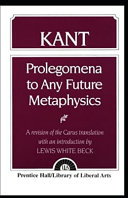 Prolegomena To Any Future Metaphysics Book