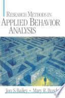 Research Methods in Applied Behavior Analysis Book