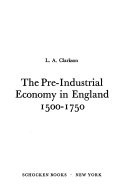 The Pre-industrial Economy in England, 1500-1750