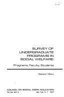 Survey of Undergraduate Programs in Social Welfare