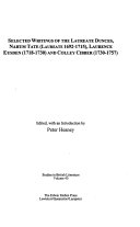 Selected writings of the laureate dunces, Nahum Tate ...