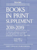 Books in Print Supplement  2018 19