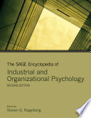 The SAGE Encyclopedia of Industrial and Organizational Psychology Book