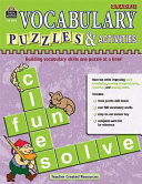Vocabulary Puzzles & Activities, Grade 3