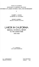 Biennial Report   State of California  Department of Industrial Relations