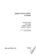 Speech Communication in Society