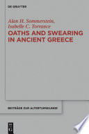 Oaths and Swearing in Ancient Greece