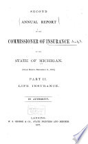 Annual Report of the Commissioner of Insurance of the State of Michigan    
