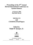 Proceedings of the 37th Annual Hawaii International Conference on System Sciences