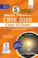 5 Latest Sample Papers for CBSE 2020 Class 10 Exam - Science, Mathematicss, English Language & Literature, Social Science & Hindi B - 3rd Edition