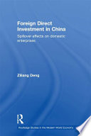 Foreign Direct Investment in China Book