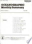 Oceanographic Monthly Summary