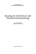 Katalog der Architektur- und Ornamentstichsammlung: Fischer, M. Baukunst England