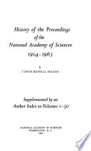 History of the Proceedings of the National Academy of Sciences, 1914-1963