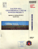 Salton Sea Geothermal Unit  6 Power Project