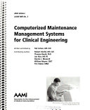 Computerized Maintenance Management Systems for Clinical Engineering Book