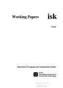 Working Papers ISK