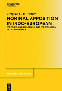 Nominal Apposition in Indo European