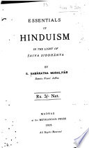 Essentials of Hinduism in the Light of Saiva Siddhanta Book
