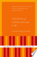 Speaking Of Language And Law