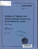 Analysis of Federal and State Campaign Finance Law