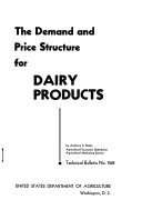 The Demand and Price Structure for Dairy Products