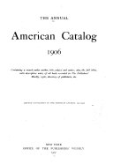 The Annual American Catalog, 1900-1909