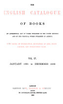 The English Catalogue of Books    