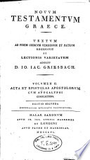 Novum Testamentum graece Book