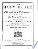 The Holy Bible  Containing the Old and New Testaments Book