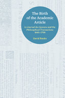 The Birth of the Academic Article
