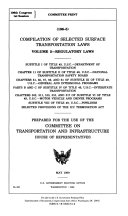 Compilation of Selected Surface Transportation Laws  Regulatory laws