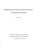 Housing Research and Building Technology Activities of the Federal Government