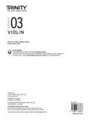 Trinity College London Violin Exam Pieces 2020 2023  Grade 3  part Only 