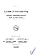 Journal of the Assembly, Legislature of the State of California
