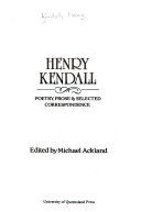 Henry Kendall Books, Henry Kendall poetry book
