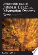 Contemporary Issues in Database Design and Information Systems Development Book