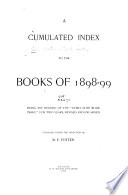 A Cumulated Index To The Books Of 