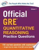Official GRE Quantitative Reasoning Practice Questions Book